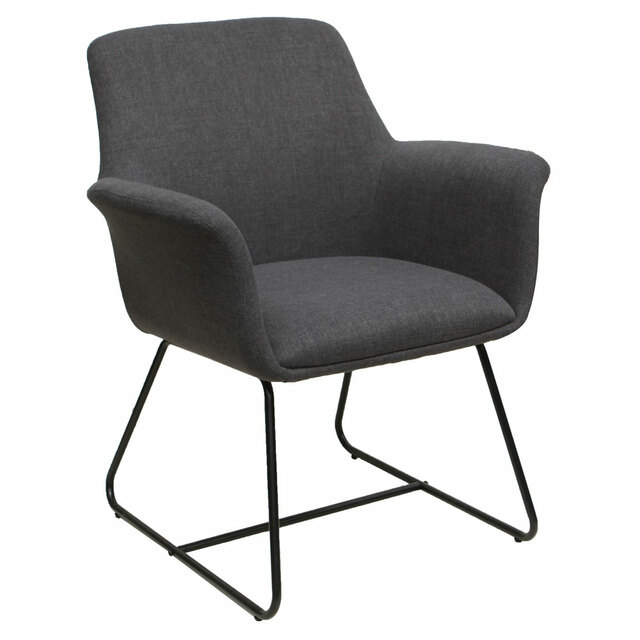 Office Source Bolster Collection Mid Back Guest Chair with Metal Sled Base 12885F 