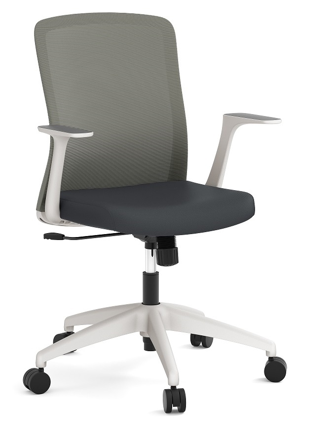 Performance Fortis Mesh Back Swivel Chair w/White Frame 5621