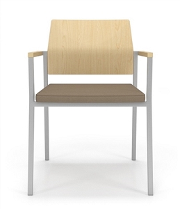 Lesro Avon Guest Chair - Upholstered Seat - Laminate Back AV1141