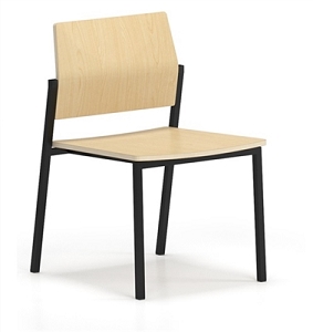 Lesro Avon Armless Guest Chair - Laminate Seat - Laminate Back AV1152
