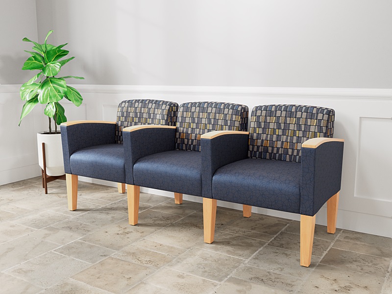 Lesro Belmont 3 Seats w/ Center Arms BL3103