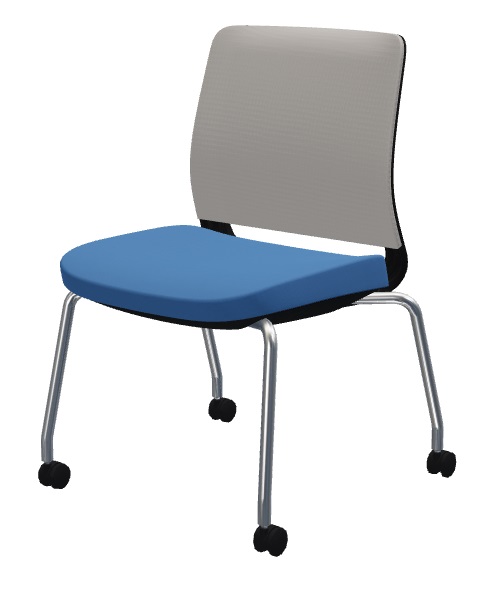 Global Factor Armless Guest Chair w/Casters 5545NMC