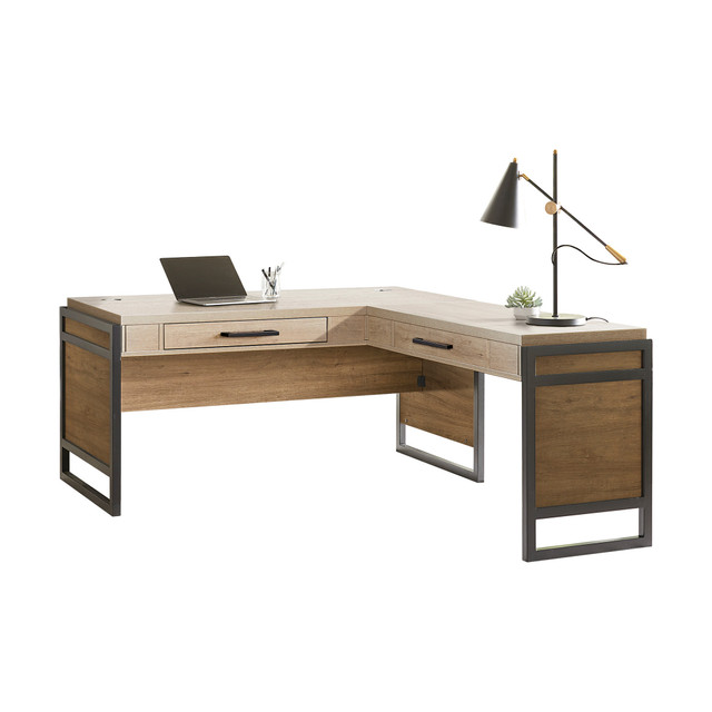 Office Source Artisan Series L-Shape Desk w/Right Return - Natural Finish MNM386RNA