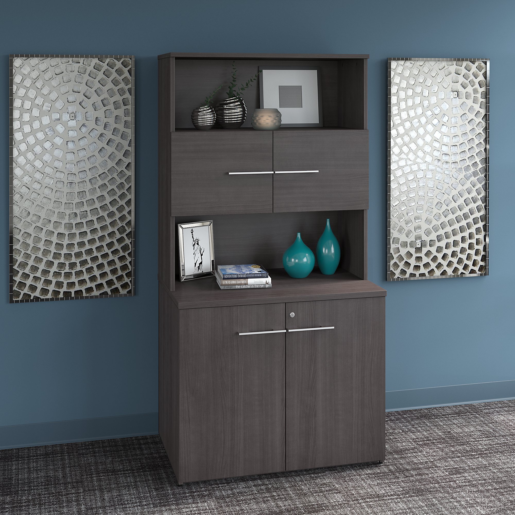 BBF Office 500 36W Tall Storage Cabinet with Doors and Shelves