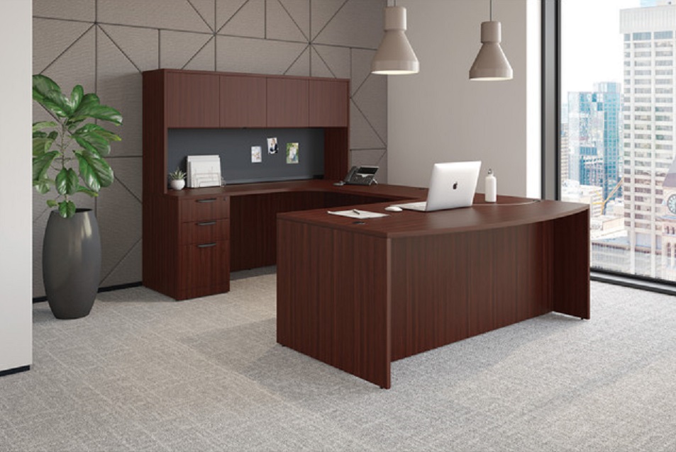 Office Source Modern Desk Typical U-Shaped Layout OSTYP245