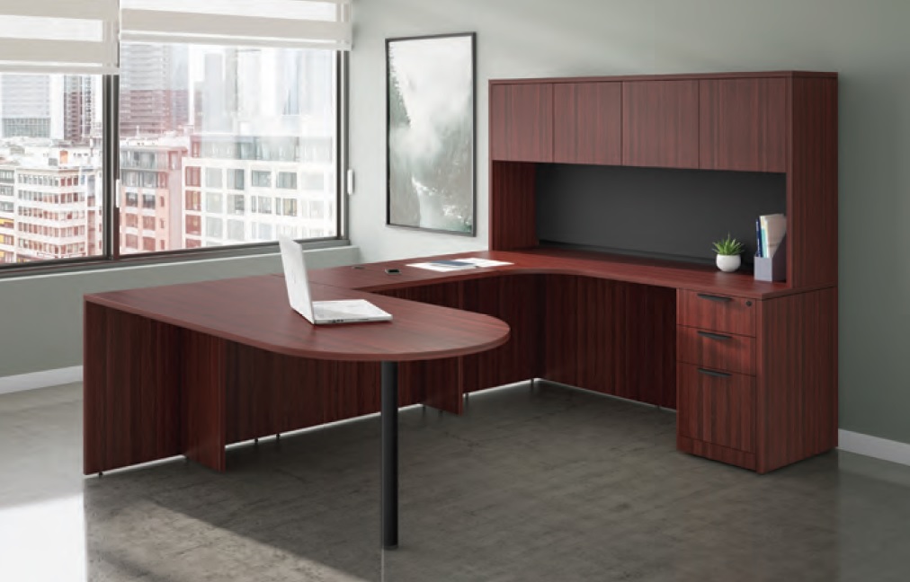 Office Source Modern Desk Typical U-Shaped Layout OSTYP8