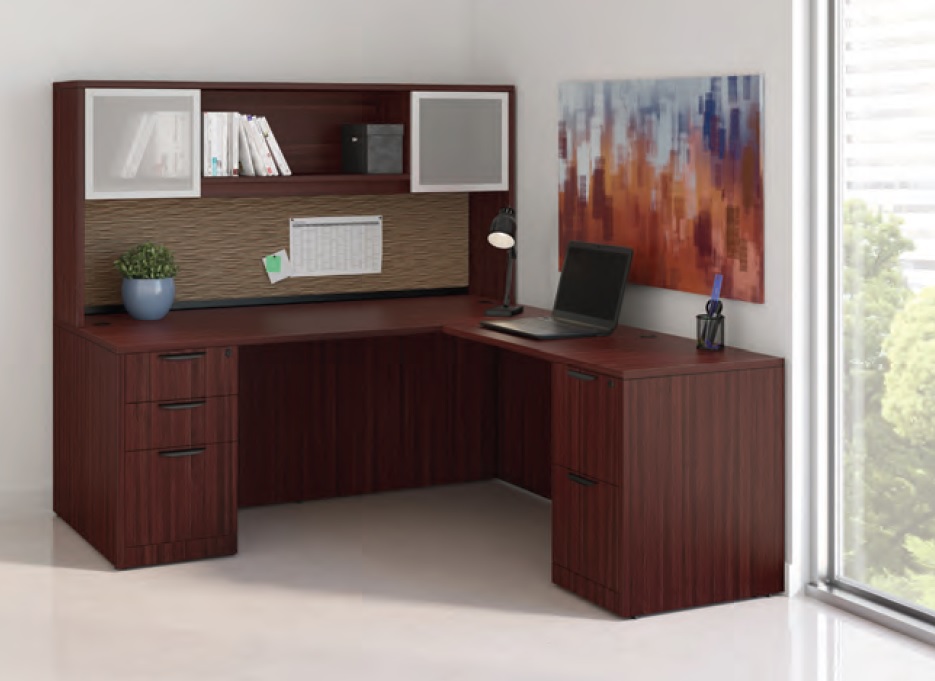 Office Source Modern Desk Typical L-Shaped Layout OSTYP89