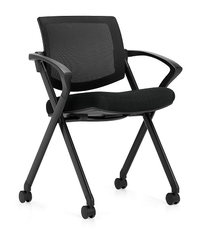 OTG Mesh Back Flip Nesting Chair With Arms #OTG11340B