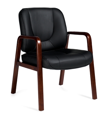 OTG Luxhide Guest Chair With Arms #OTG11770B