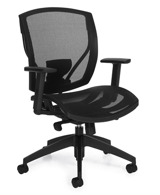 OTG Luxhide Mesh Seat Synchro-Tilter Chair #OTG2821