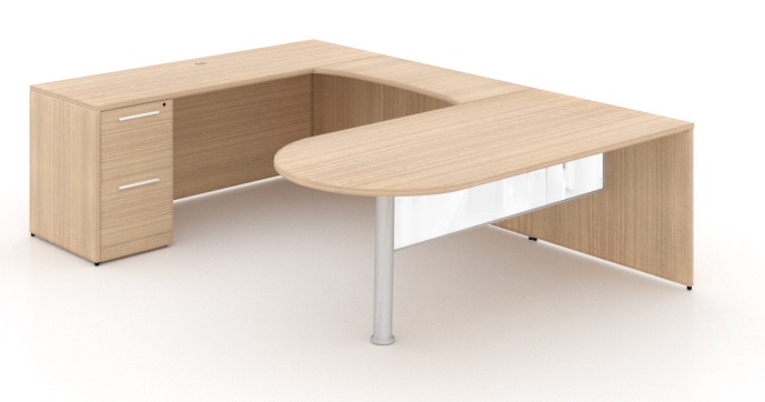 Corp Design Miele U-Shape Bullet Desk - Finish: Miele