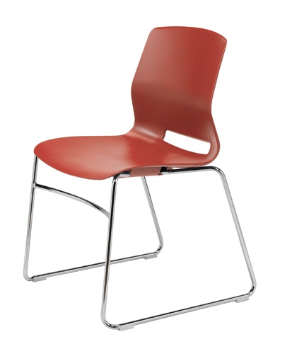 KFI Studios Imme Armless Sled Base Stack Chair w/Poly Seat and Back #SL2700