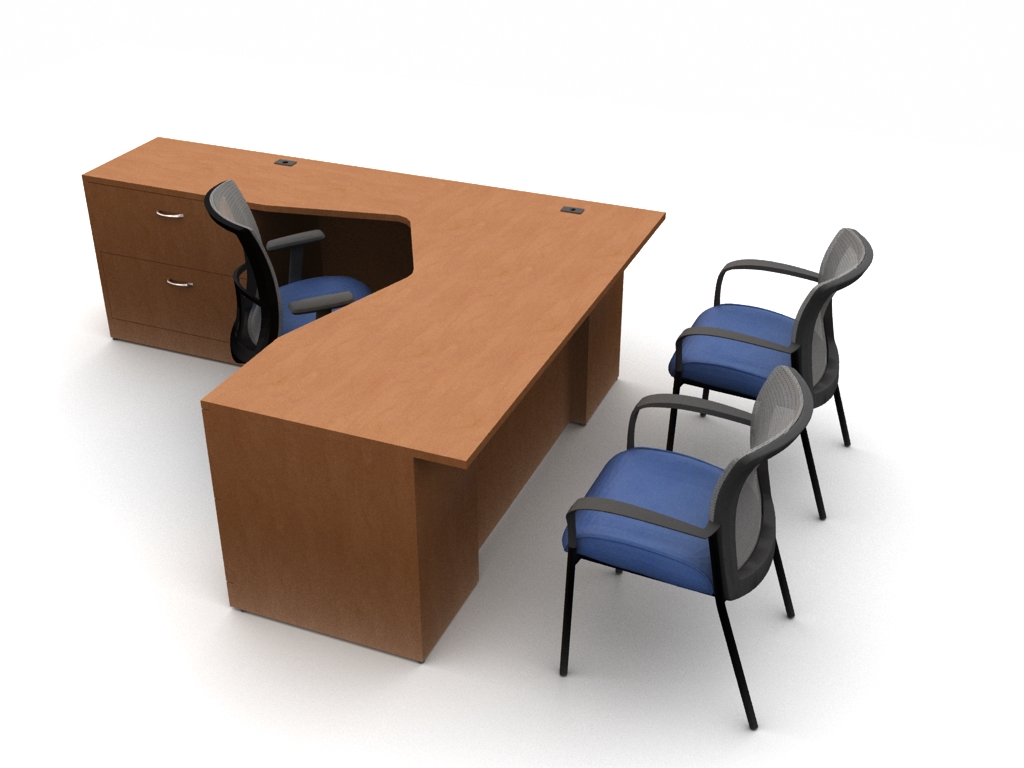 Global Zira Contemporary Desk Unit #ZRA518R
