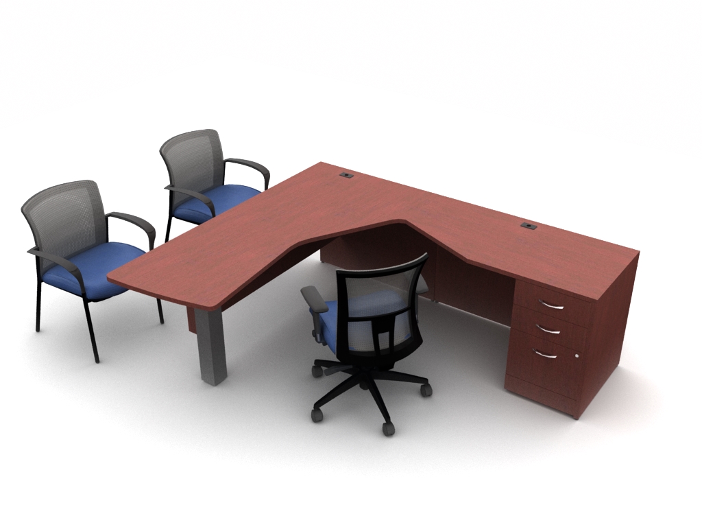 Global Zira Contemporary Desk Unit #ZRA519L