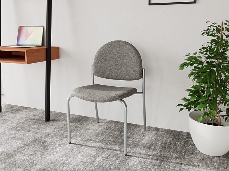 Lesro Chat Round Back Armless Guest Chair CX1132